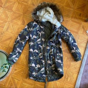 Thick army parka anoraks